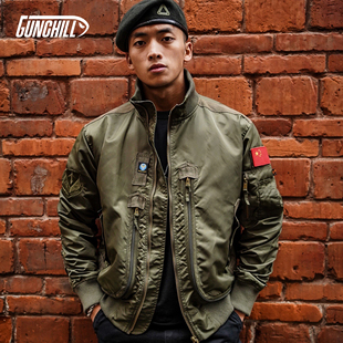 军事风工装 飞行员夹克春秋季 外套休闲运动棒球服 MA1美式 GUNCHILL