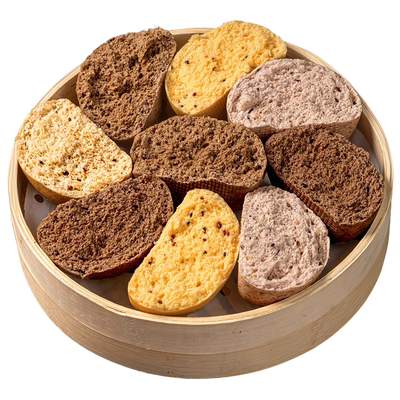 【孕妇主食】断糖三色藜麦馒头