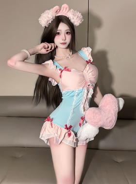 【小清馨】性感可爱女二次元制服肚兜女蝴蝶结荷叶边内衣套装睡裙