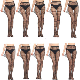 蕾丝渔网袜性感丝袜女薄款防勾丝夏季超薄jk袜连裤袜特大码黑丝袜