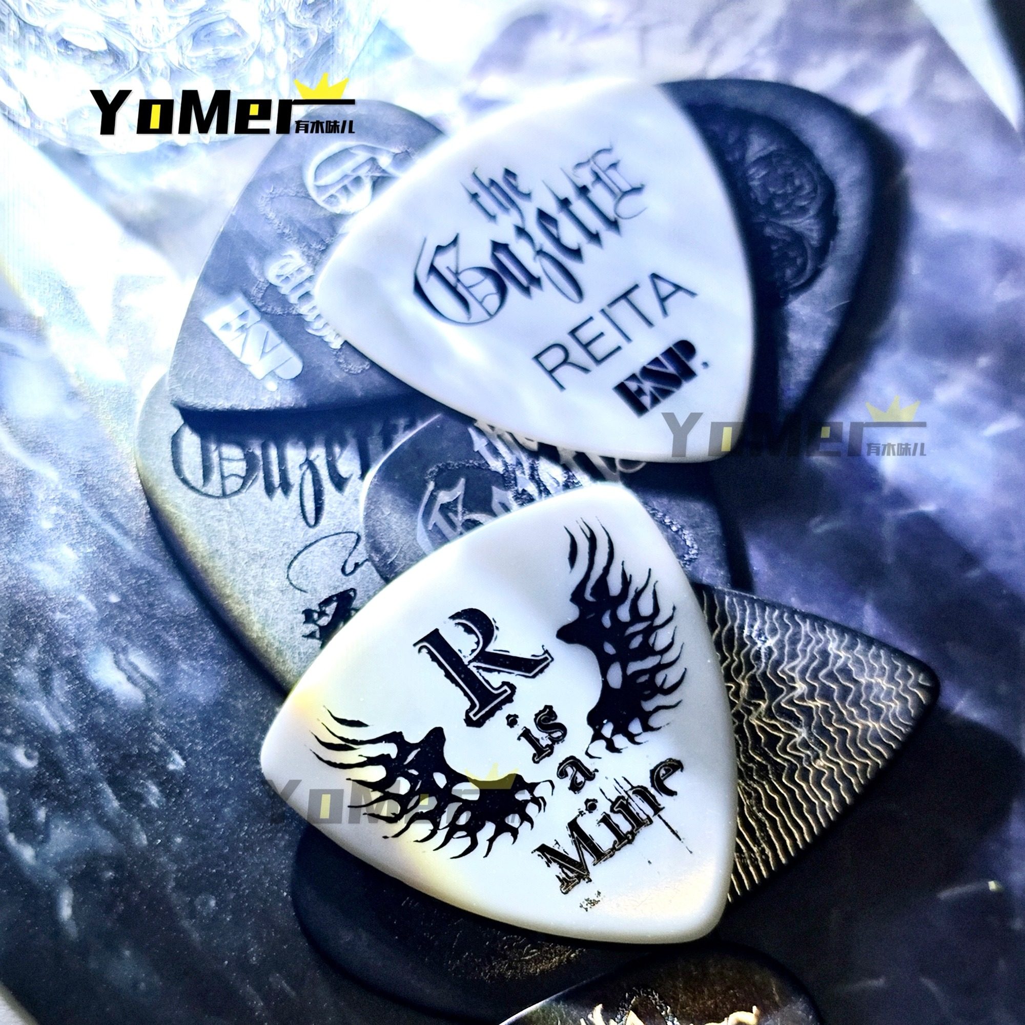 日产现货Esp The gazettE签名限量拨片 磨砂防滑电木吉他贝司通用