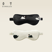 新品 2025年春季 甜美复古遮光透气睡眠眼罩 宫廷风真丝眼罩 法式