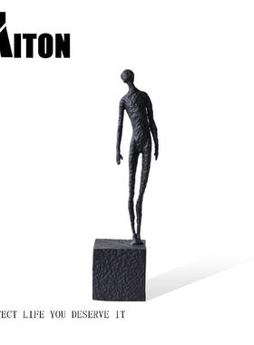 现代雕塑抽象迎宾人摆件样板房售楼处创意客厅玄关装饰柜艺术品