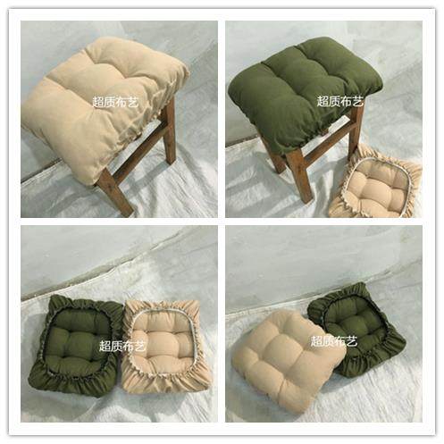 帆布纯色泡泡棉坐垫 长方形凳子椅垫套 学生板凳子套罩 换鞋凳垫,居家布艺,椅垫,淘宝优惠券,粉丝福利购,淘宝优惠卷