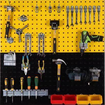 金属洞洞板展示架五金工具收纳架方孔挂板置物架墙壁收纳挂钩定制