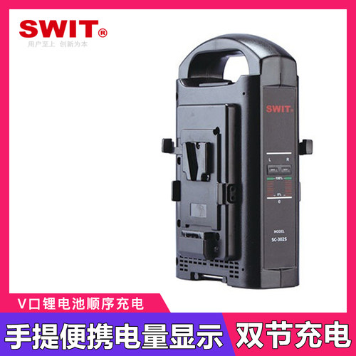 视威双充摄影电池V口充电器索尼