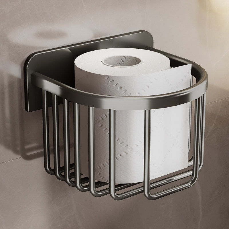 枪灰色纸巾篓免打孔卫生间纸巾盒厕所壁挂厕纸架手纸盒卷纸置物架,收纳整理,纸巾盒,淘宝优惠券,粉丝福利购,淘宝优惠卷