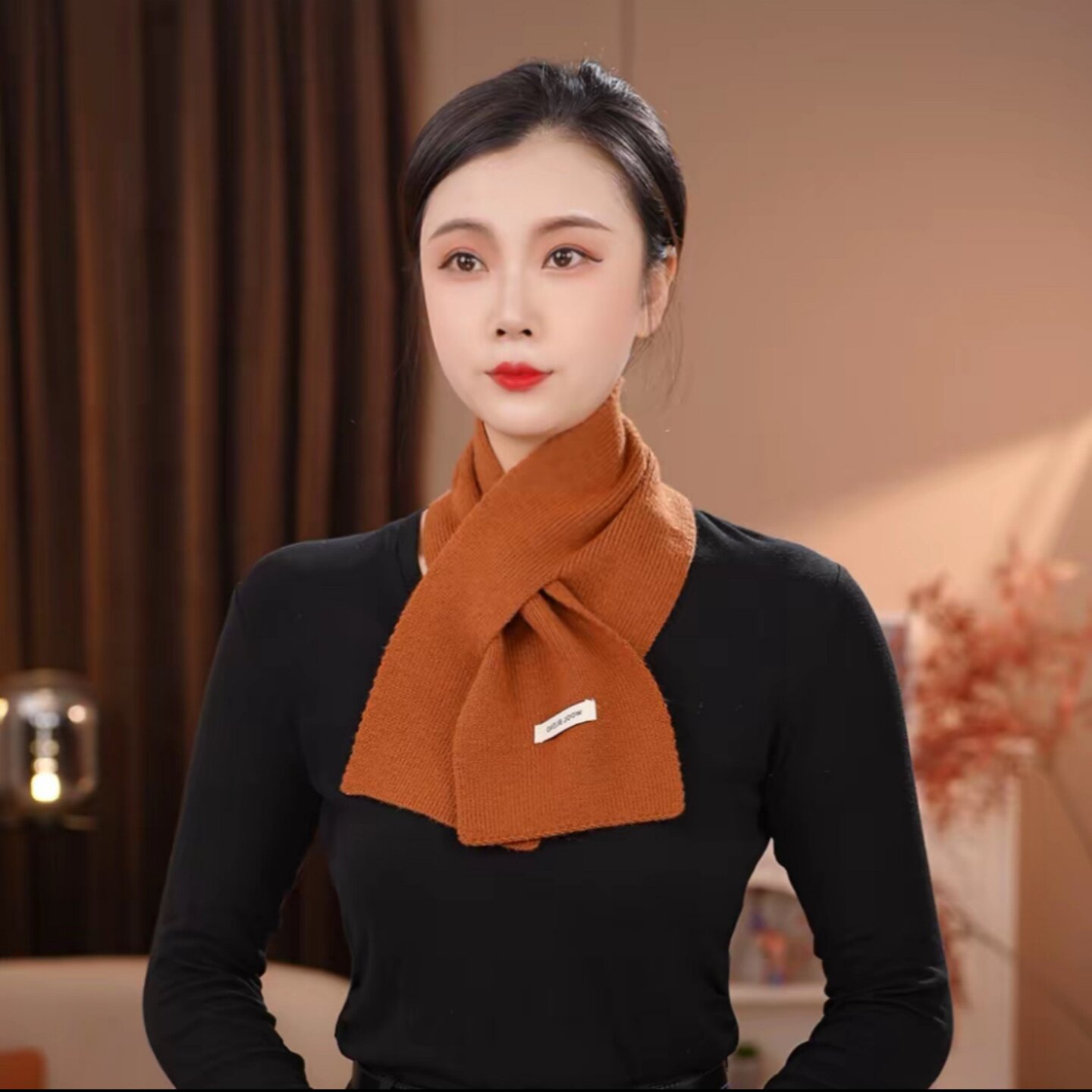 2026新款冬季保暖穿叉围巾女
