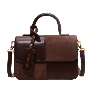 秋冬复古撞色设计感小众手提包包女2025新款高级感百搭斜挎小方包