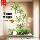 饰假植物庭院橱窗布置摆设室内景观造景氛围树 仿真绿植造景组合装