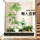 彷真绿色植物造景景观室内别墅楼梯下庭院装 饰假花树热带植物造景