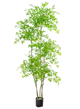 客厅电视柜旁摆件仿真绿植南天竹