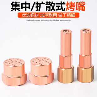 集中式烤嘴扩散式烤枪喷嘴喷火枪加热炬烤咀丙烷液化气喷火嘴铜嘴