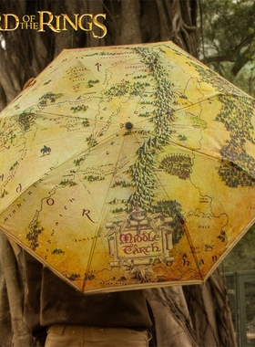 正版Cinereplicas魔戒周边指环王中土世界地图折叠伞短柄自动雨伞