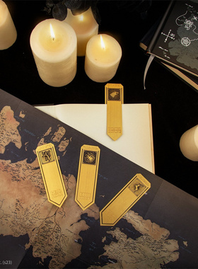 Cinereplicas正版权力的游戏周边家族徽章金属书签复古铜色收藏