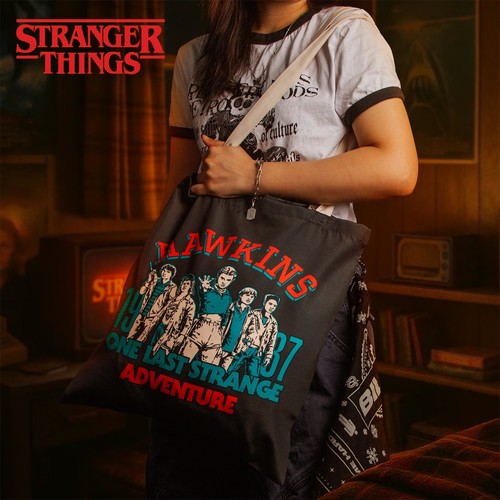 正版怪奇物语周边帆布包单肩包