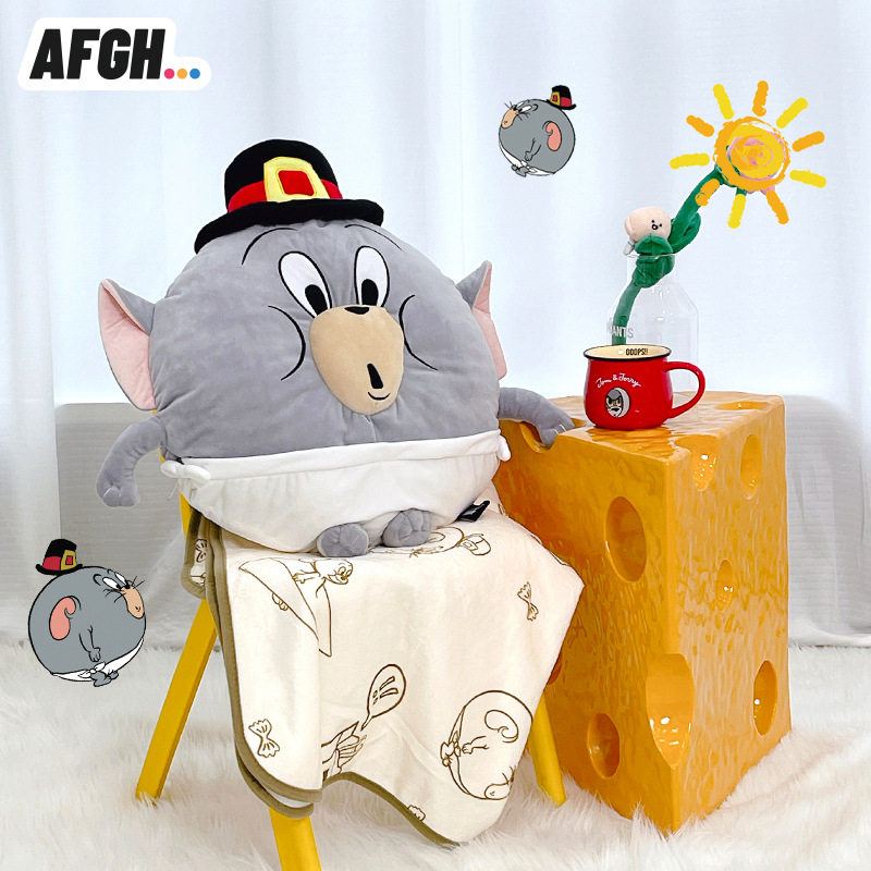 正版AFGH猫和老鼠抱枕汤姆杰瑞毛绒玩偶抱枕毯子二合一睡觉两用,模玩/动漫/周边/娃圈三坑/桌游,动漫水杯/居家/百货,淘宝优惠券,粉丝福利购,淘宝优惠卷