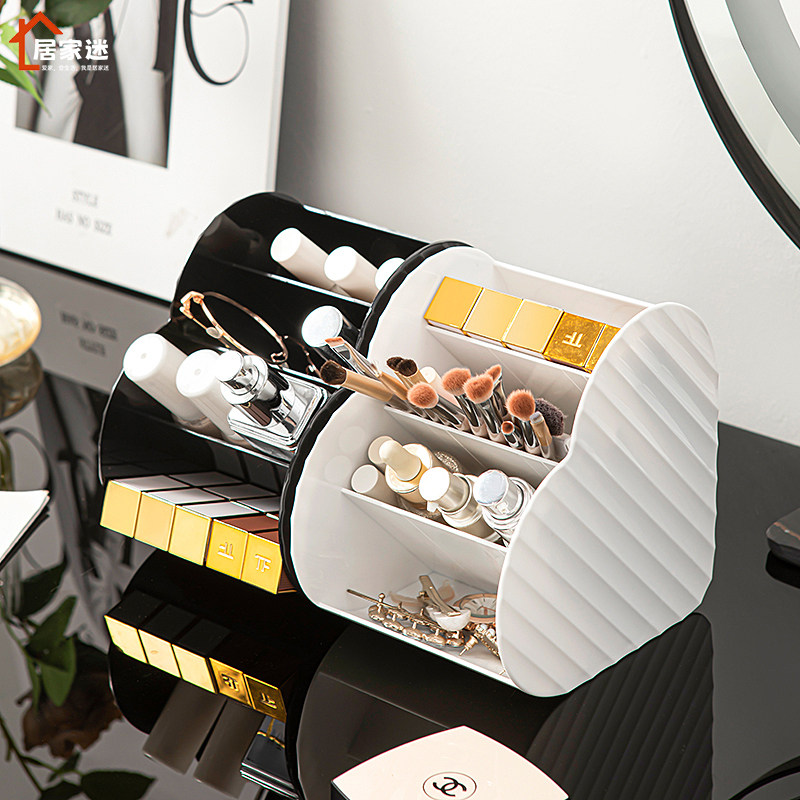 化妆刷收纳筒梳妆台透明分格收纳盒斜插式眉笔口红整理盒桌面笔筒,收纳整理,化妆刷收纳盒/桶,淘宝优惠券,粉丝福利购,淘宝优惠卷