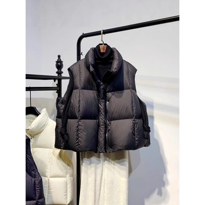羽绒马甲背心女款秋冬外穿立领2025新款韩版宽松轻薄坎肩马夹外套