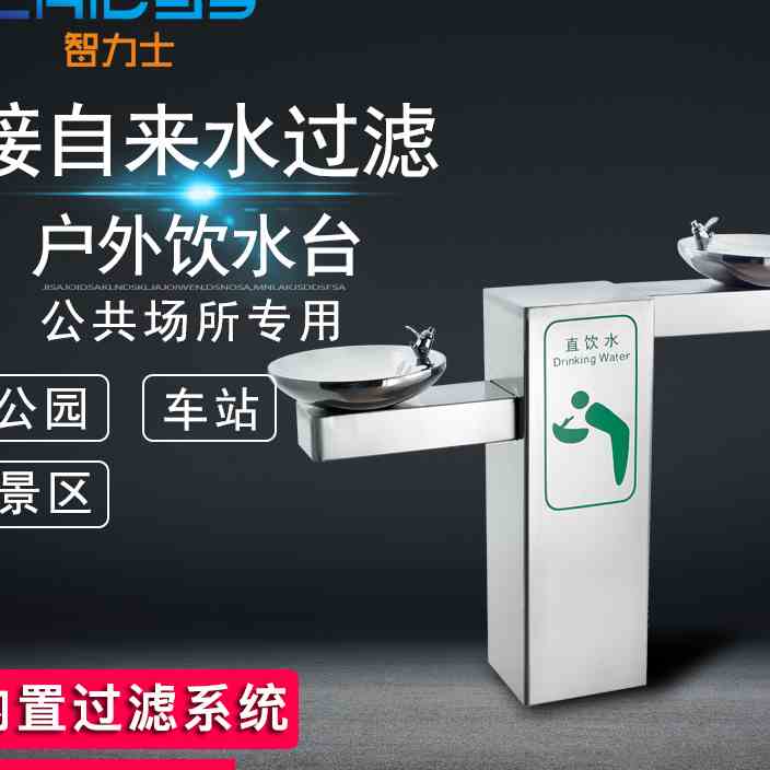 304不锈钢公共饮水台户外公园小区景区直饮水机带过滤广场用立式