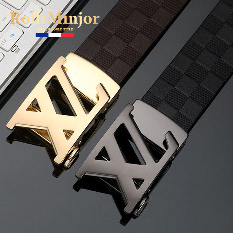 爱马男仕英国皮带真皮高档品牌头层牛皮自动扣男裤带腰带男奢侈品