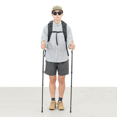 包税包邮 江户久得 RIDGE 男女同款条纹轻量长袖衫 露营登山 代购