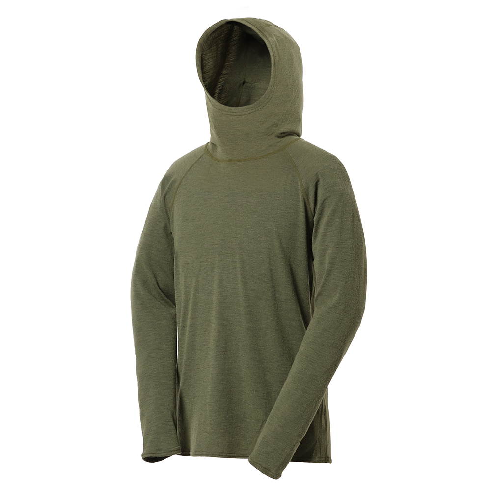 包税包邮 江户久得 AXESQUIN男士羊毛连帽衫春秋户外跑步登山日代