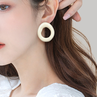 几何镂空个性夸张2023时尚新款酷帅耳环女独特港风气质耳饰女