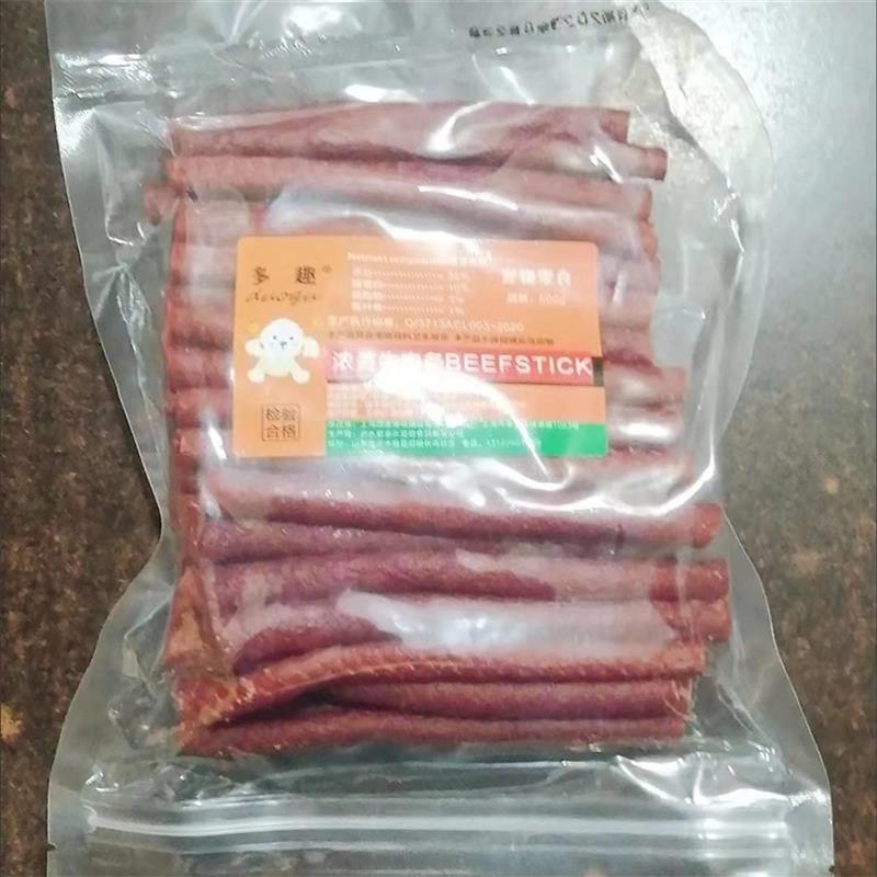 新日期狗零食新鲜牛肉条500g宠物训练奖励零食高钙牛肉棒泰迪金毛
