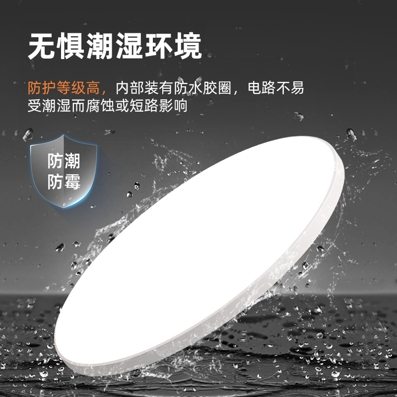 led三防吸顶灯防水防尘超薄卧室厨卫灯过道走廊阳台卫生间浴室灯