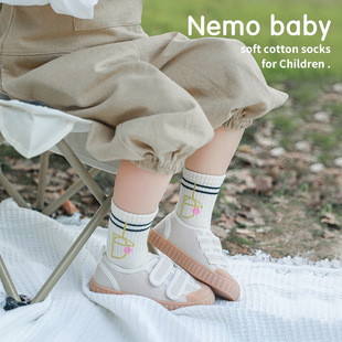 诸暨市友润袜业有限公司儿童袜子春秋精梳棉男童女童中大童无骨透