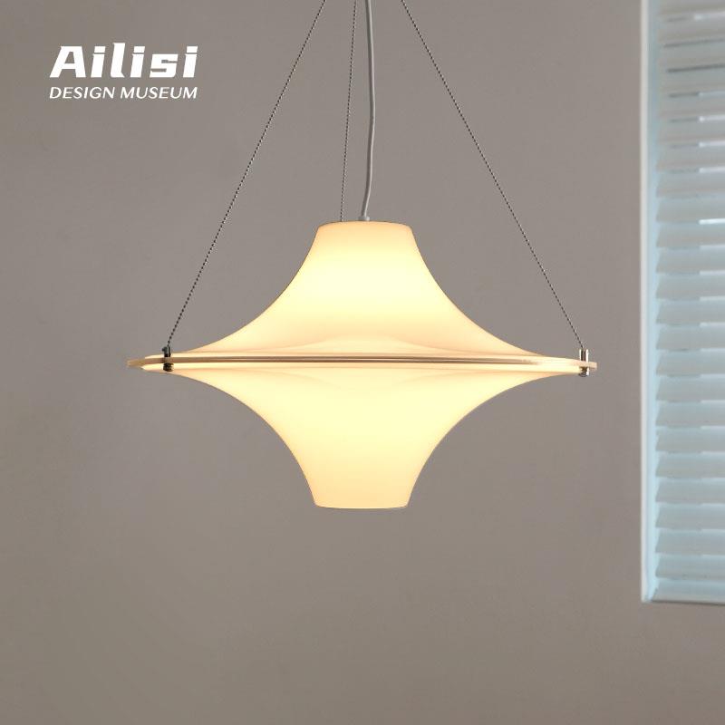 芬兰Lokki海鸥餐厅吊灯北欧设计师法式复古中古风书房吊灯飞碟灯