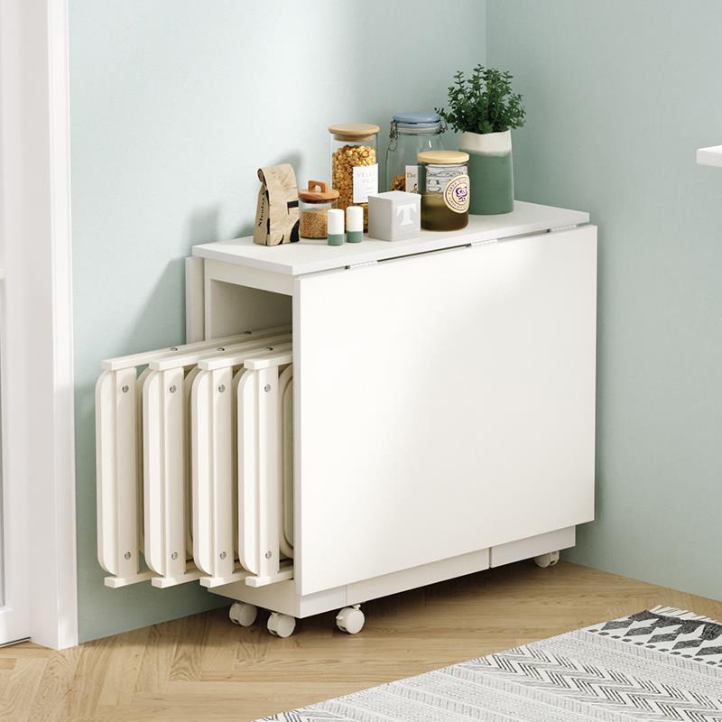 折叠餐桌椅组合家用小户型桌子可伸缩长方形简易经济型收纳吃饭桌