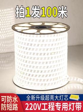 户外灯带LED超亮防水220V厂房养殖工地亮化照明长条形灯白光3624V