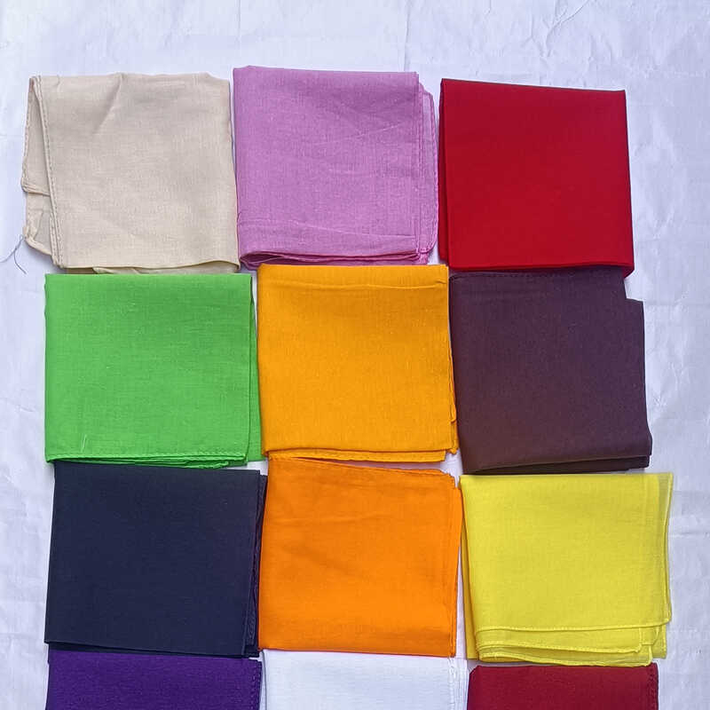 纯色小方巾头巾全棉棉纯棉包头