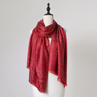 现款纯色围巾头巾四季提花丝巾马来头巾防晒透气披肩外搭