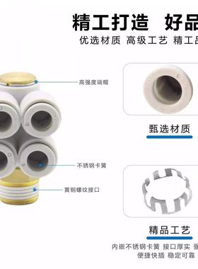 smc型气动气管接头快速接头万向单管KQ2VT04/06/08-01/02/03/04AS