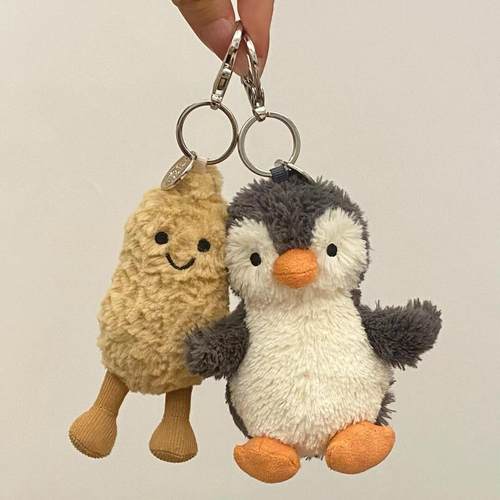 jellycat花生企鹅巴塞罗熊挂件新