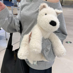 英国正品Jellycat毛茸茸西高地小狗门罗苏格兰梗狗唐布利牧羊犬新