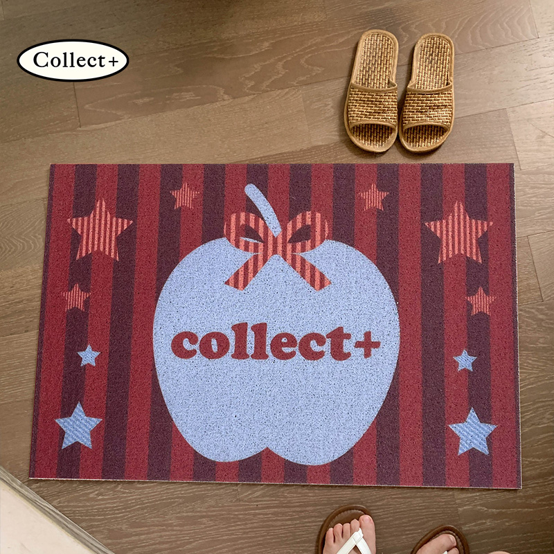 “六部曲”新年ins丝圈入户地垫耐磨耐脏门口可爱防滑pvc垫可定制