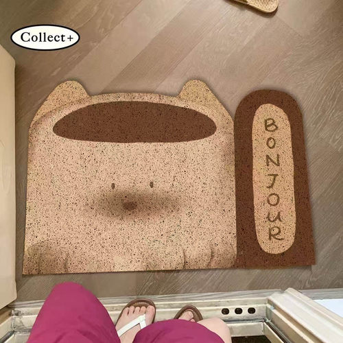 原创“吐司小猫”异形入户丝圈地垫可爱门垫玄关商用防滑耐脏蹭土
