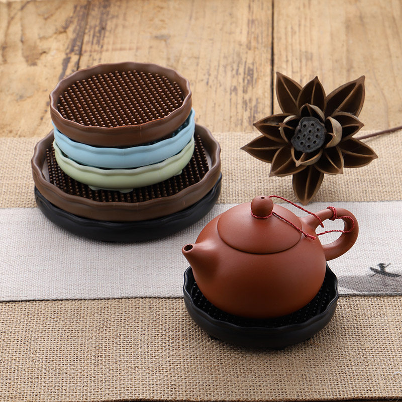 紫砂壶垫 壶承 壶托胶制杯托茶杯垫 茶壶底座 隔热垫 壶承 配件