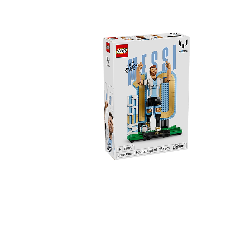 新品预售 LEGO乐高43015梅西胜利姿势益智拼搭积木儿童模型玩具