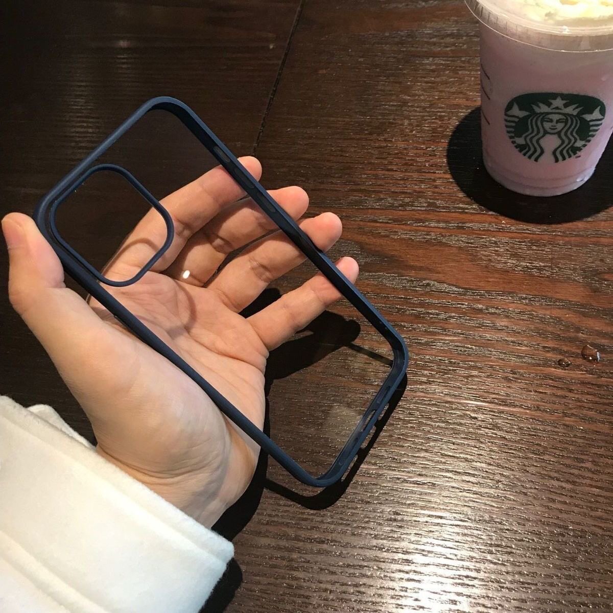 DIY标签藏蓝色适用17/16苹果15promax透明14软边硬壳13手机壳11潮12pro亚克力X