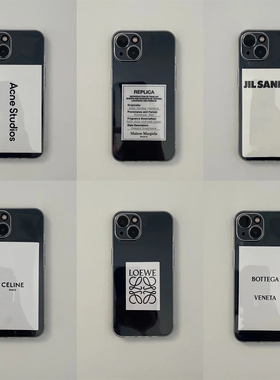 ins风白色卡片适用iPhone17Promax手机壳16简约15情侣14/13/12潮11pro防摔8p软mini标签XR