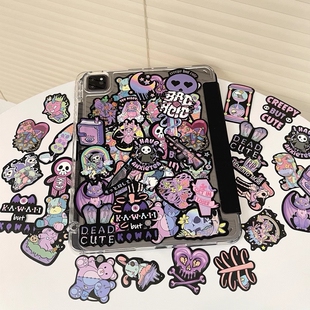 暗黑紫色哥特适用ipadpro2025苹果防弯亚克力ipadAir4/5保护壳个性ipad11带笔槽11寸10.2寸12.9创意mini7