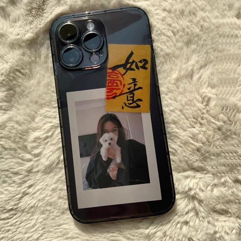 来图定制拍立得照片iphone17promax手机壳16高级黑灰色透明14中国风书法XR国潮13pro个性12情侣15创意8p