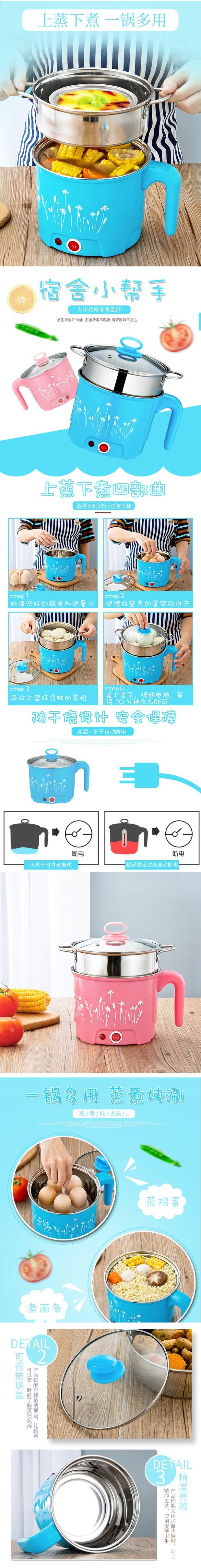 Trứng hấp tự động tắt hộ gia đình hai lớp nồi trứng máy hấp trứng mini 1 người 2 người nấu 44 cháo nhân tạo - Nồi trứng nồi lẩu mini cắm điện