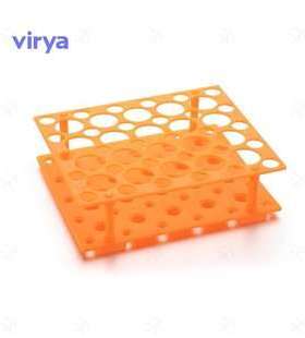 Virya 橙色离心管架 组合型塑料架 可拆卸可重复使用3132501