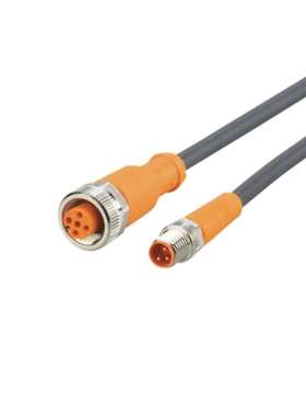 IFM EVC259 易福门 公头单向 M8 转母头 M12 执行器/传感器线 5